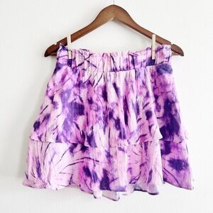 Purple tie dye show me your mumu skirt medium